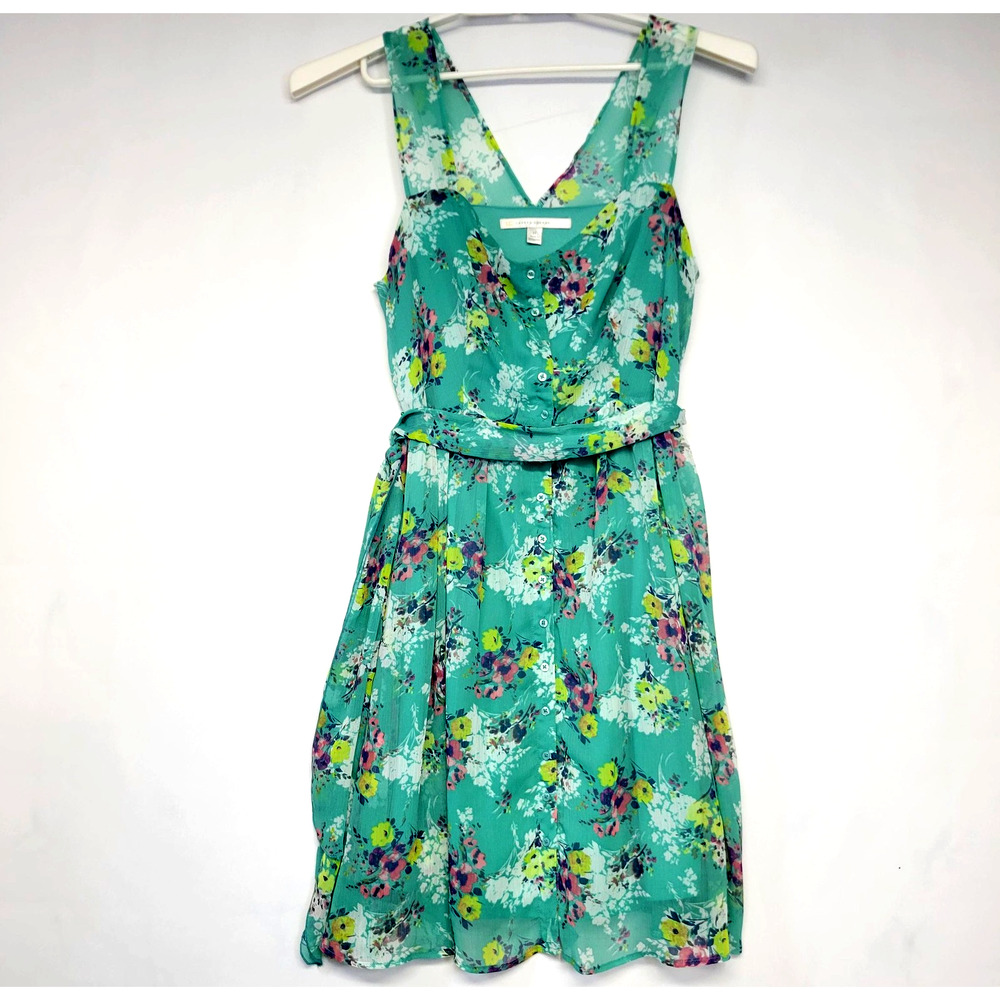 LC Lauren Conrad Dress Womens 12 Floral Sleeveless Fit & Flare Chiffon Romantic